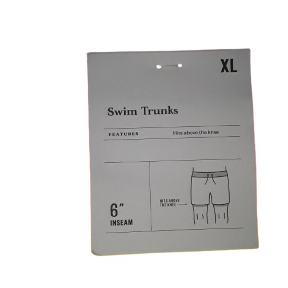 Men's Aqua & Navy Checkered Swim Trunks Shorts fully Lined NWT Size XL - Picture 5 of 5